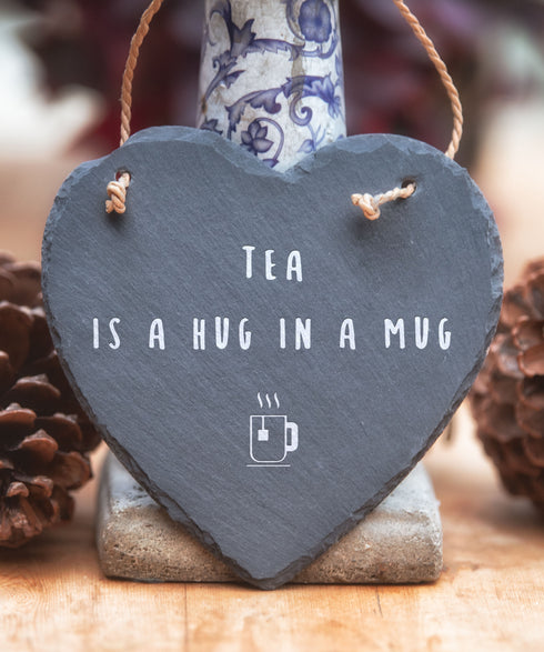 A Hug In A Mug - Funny Slate Heart